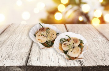 Coquilles met zeekraal