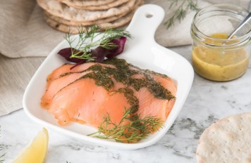 Gravad lachs met gin